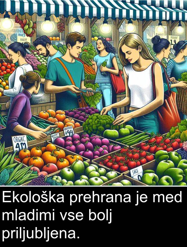 bolj: Ekološka prehrana je med mladimi vse bolj priljubljena.