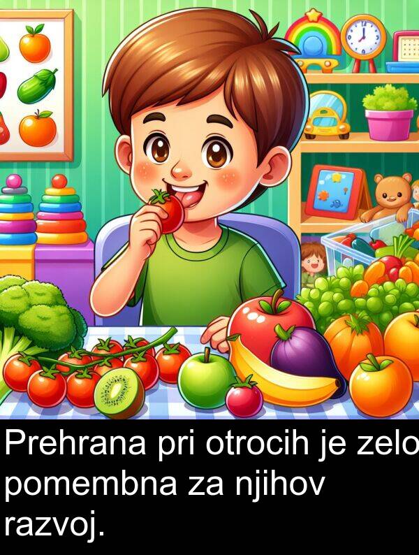 otrocih: Prehrana pri otrocih je zelo pomembna za njihov razvoj.