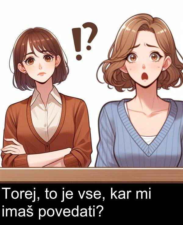 kar: Torej, to je vse, kar mi imaš povedati?