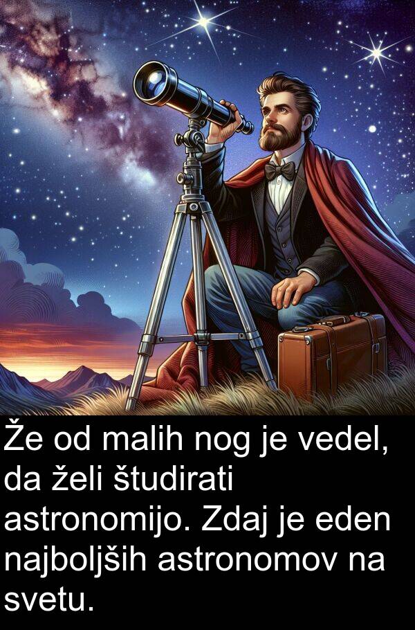 malih: Že od malih nog je vedel, da želi študirati astronomijo. Zdaj je eden najboljših astronomov na svetu.