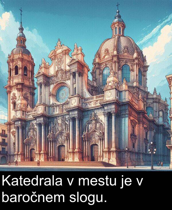 baročnem: Katedrala v mestu je v baročnem slogu.