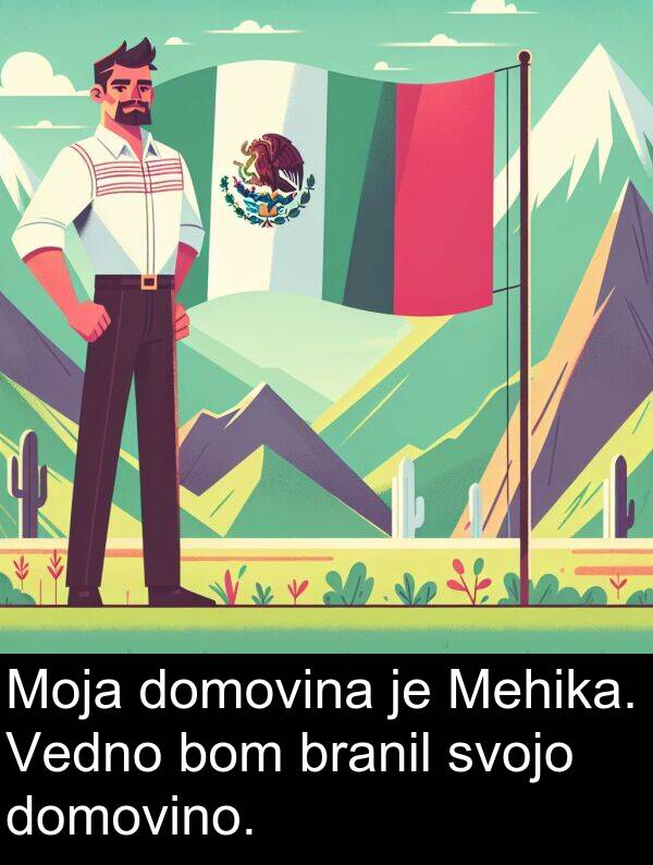 bom: Moja domovina je Mehika. Vedno bom branil svojo domovino.