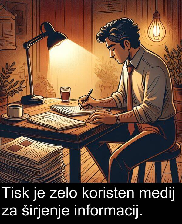 širjenje: Tisk je zelo koristen medij za širjenje informacij.