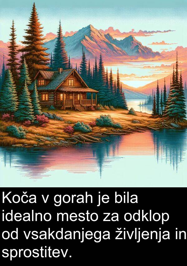 življenja: Koča v gorah je bila idealno mesto za odklop od vsakdanjega življenja in sprostitev.
