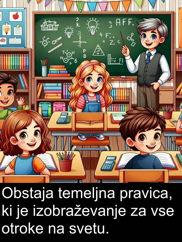 svetu: Obstaja temeljna pravica, ki je izobraževanje za vse otroke na svetu.