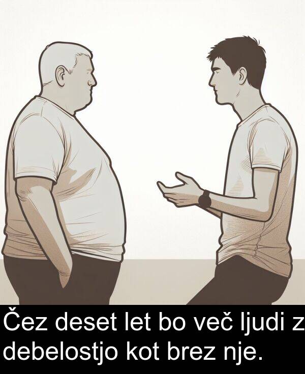 več: Čez deset let bo več ljudi z debelostjo kot brez nje.
