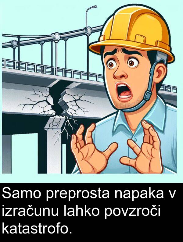 katastrofo: Samo preprosta napaka v izračunu lahko povzroči katastrofo.