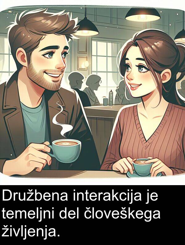 življenja: Družbena interakcija je temeljni del človeškega življenja.