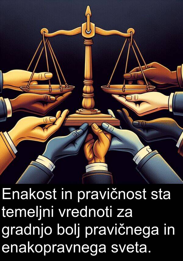 bolj: Enakost in pravičnost sta temeljni vrednoti za gradnjo bolj pravičnega in enakopravnega sveta.