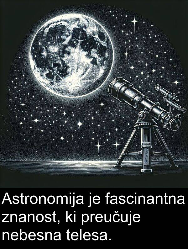 nebesna: Astronomija je fascinantna znanost, ki preučuje nebesna telesa.