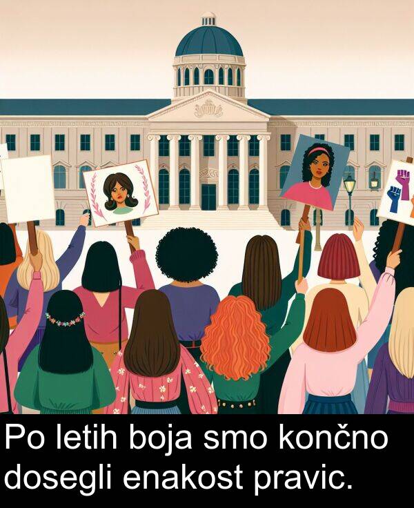 končno: Po letih boja smo končno dosegli enakost pravic.