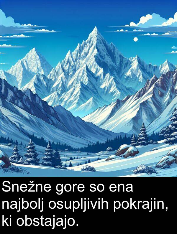 ena: Snežne gore so ena najbolj osupljivih pokrajin, ki obstajajo.