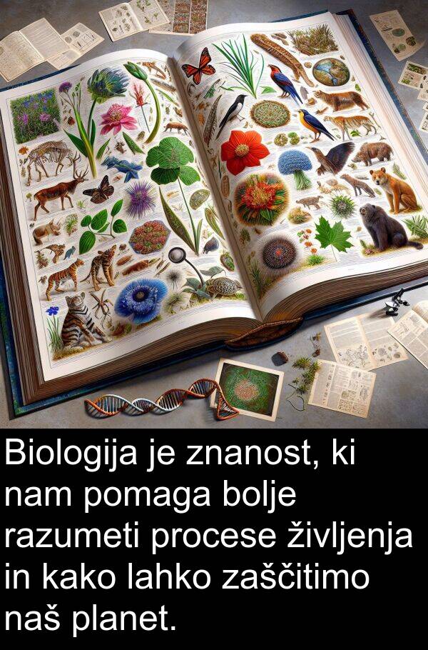procese: Biologija je znanost, ki nam pomaga bolje razumeti procese življenja in kako lahko zaščitimo naš planet.
