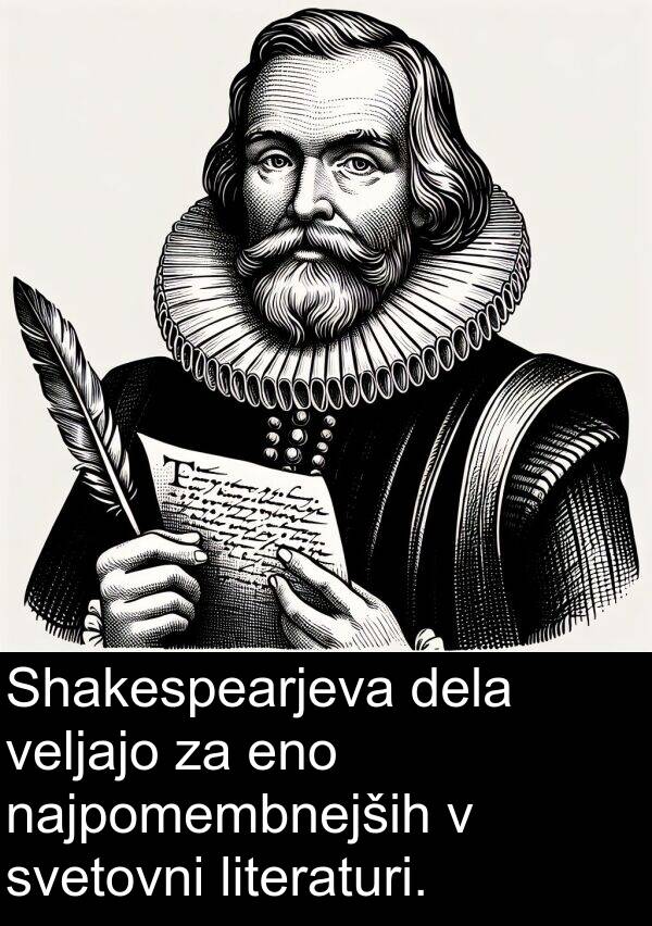 dela: Shakespearjeva dela veljajo za eno najpomembnejših v svetovni literaturi.