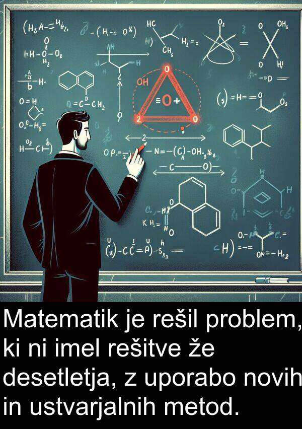 novih: Matematik je rešil problem, ki ni imel rešitve že desetletja, z uporabo novih in ustvarjalnih metod.