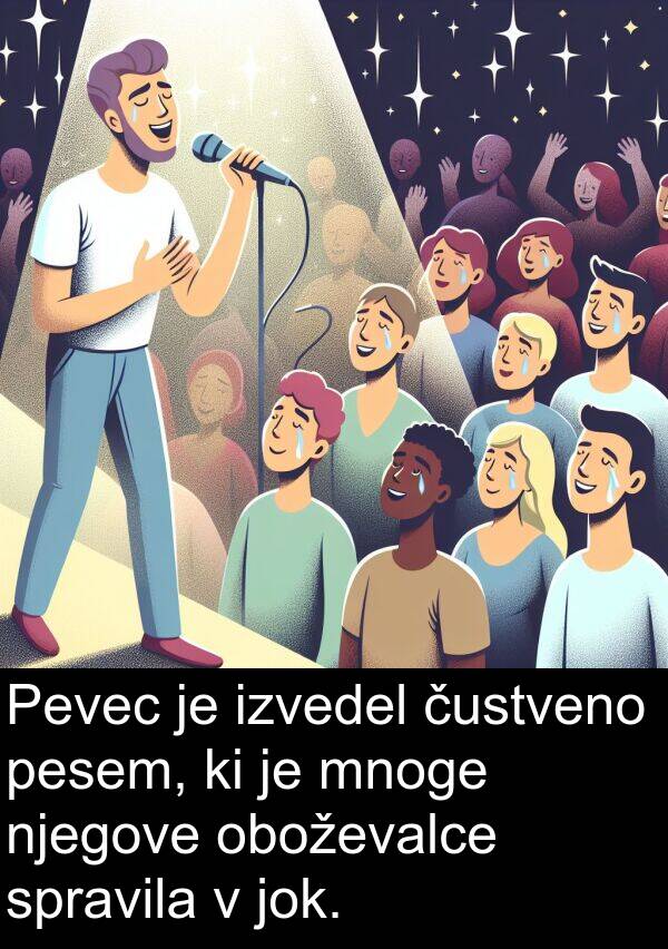 oboževalce: Pevec je izvedel čustveno pesem, ki je mnoge njegove oboževalce spravila v jok.