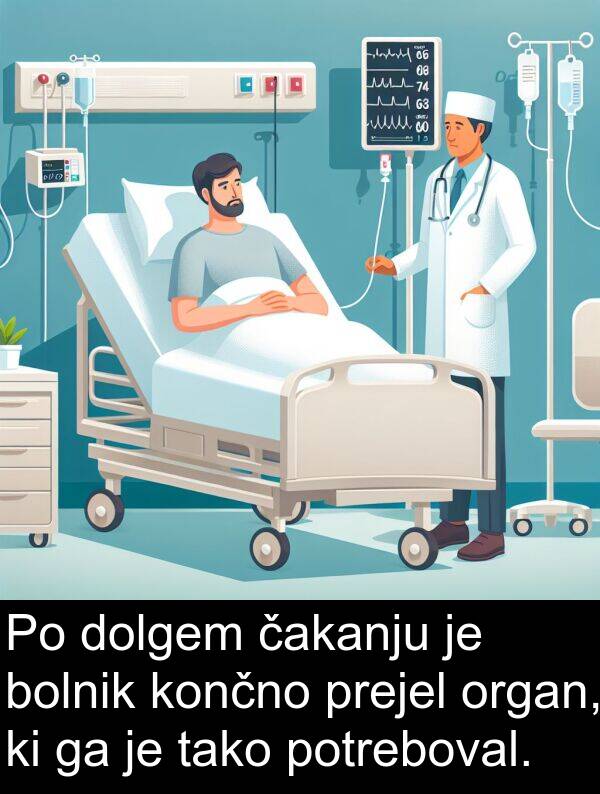 končno: Po dolgem čakanju je bolnik končno prejel organ, ki ga je tako potreboval.