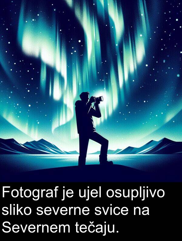 tečaju: Fotograf je ujel osupljivo sliko severne svice na Severnem tečaju.