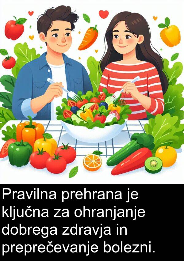 preprečevanje: Pravilna prehrana je ključna za ohranjanje dobrega zdravja in preprečevanje bolezni.