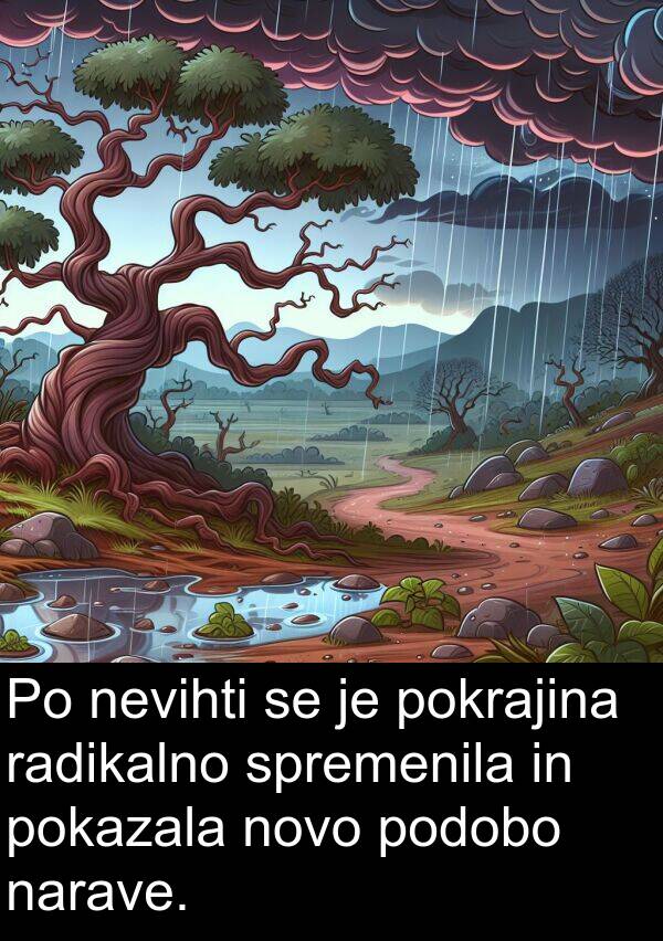 radikalno: Po nevihti se je pokrajina radikalno spremenila in pokazala novo podobo narave.