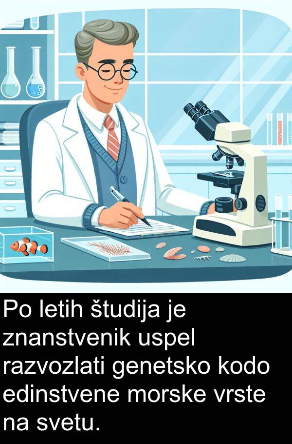 edinstvene: Po letih študija je znanstvenik uspel razvozlati genetsko kodo edinstvene morske vrste na svetu.