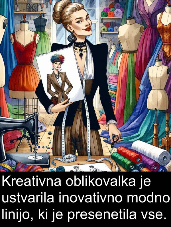 oblikovalka: Kreativna oblikovalka je ustvarila inovativno modno linijo, ki je presenetila vse.