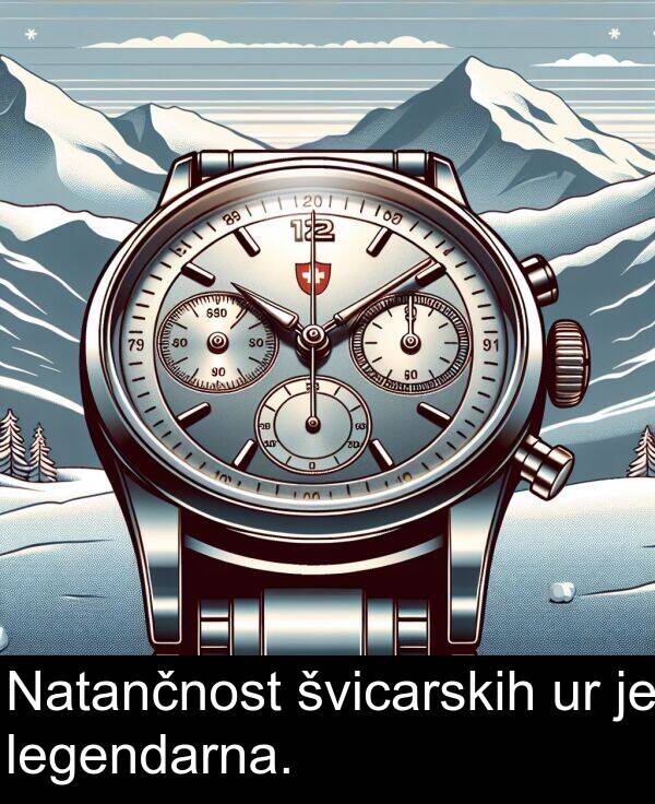 legendarna: Natančnost švicarskih ur je legendarna.