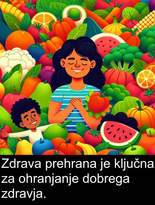 prehrana: Zdrava prehrana je ključna za ohranjanje dobrega zdravja.
