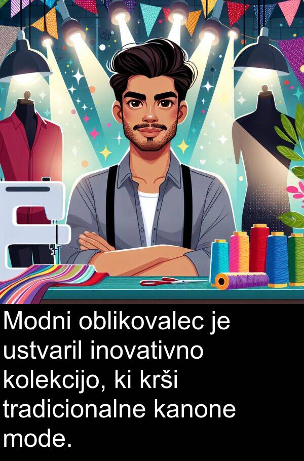 kanone: Modni oblikovalec je ustvaril inovativno kolekcijo, ki krši tradicionalne kanone mode.