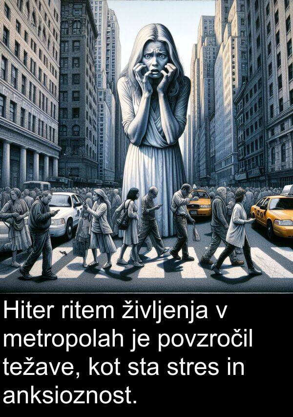 stres: Hiter ritem življenja v metropolah je povzročil težave, kot sta stres in anksioznost.