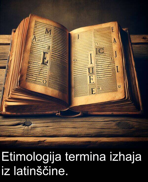 latinščine: Etimologija termina izhaja iz latinščine.