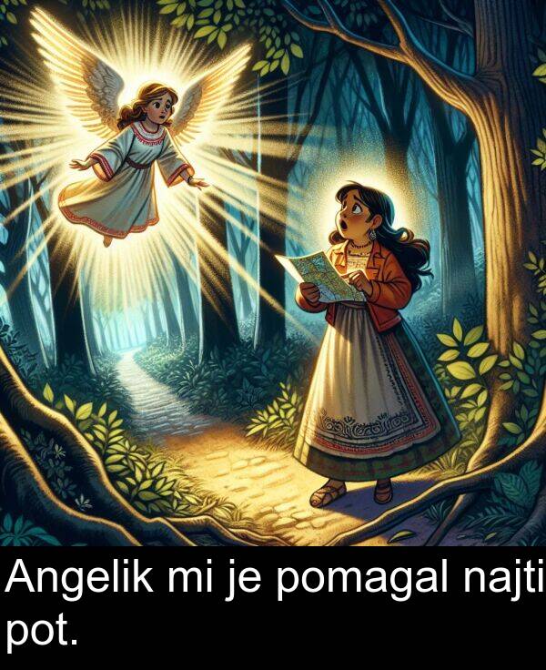 najti: Angelik mi je pomagal najti pot.
