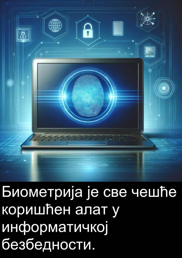 коришћен: Биометрија је све чешће коришћен алат у информатичкој безбедности.
