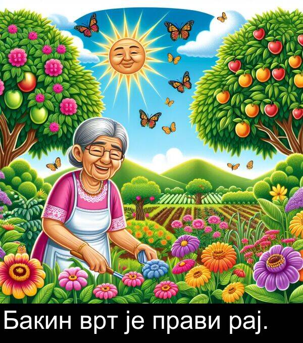 врт: Бакин врт је прави рај.