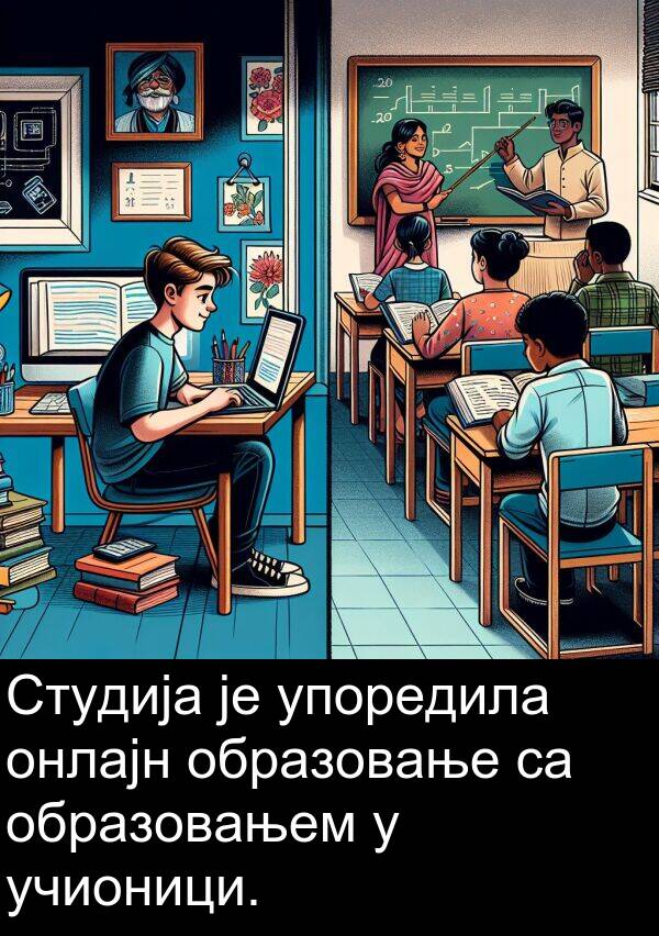 учионици: Студија је упоредила онлајн образовање са образовањем у учионици.