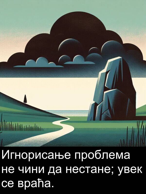 нестане: Игнорисање проблема не чини да нестане; увек се враћа.