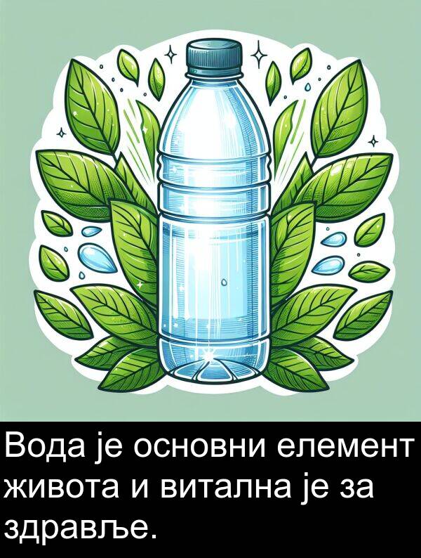 здравље: Вода је основни елемент живота и витална је за здравље.