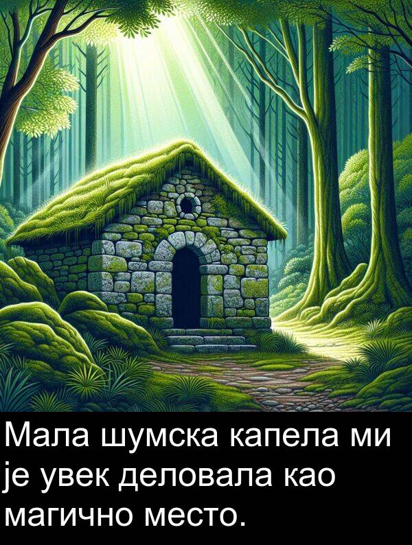 место: Мала шумска капела ми је увек деловала као магично место.