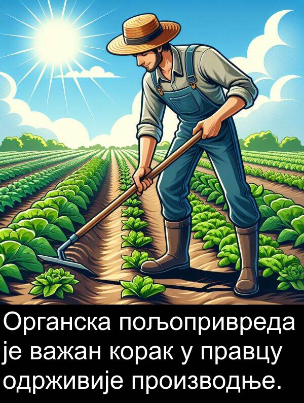 пољопривреда: Органска пољопривреда је важан корак у правцу одрживије производње.