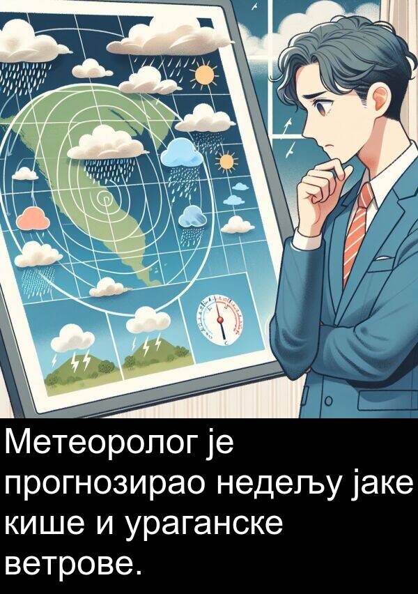јаке: Метеоролог је прогнозирао недељу јаке кише и ураганске ветрове.