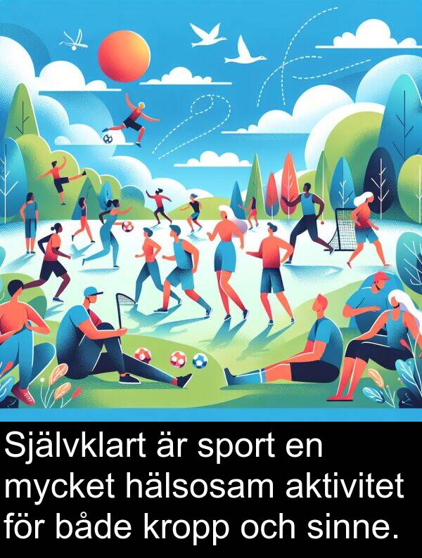 både: Självklart är sport en mycket hälsosam aktivitet för både kropp och sinne.