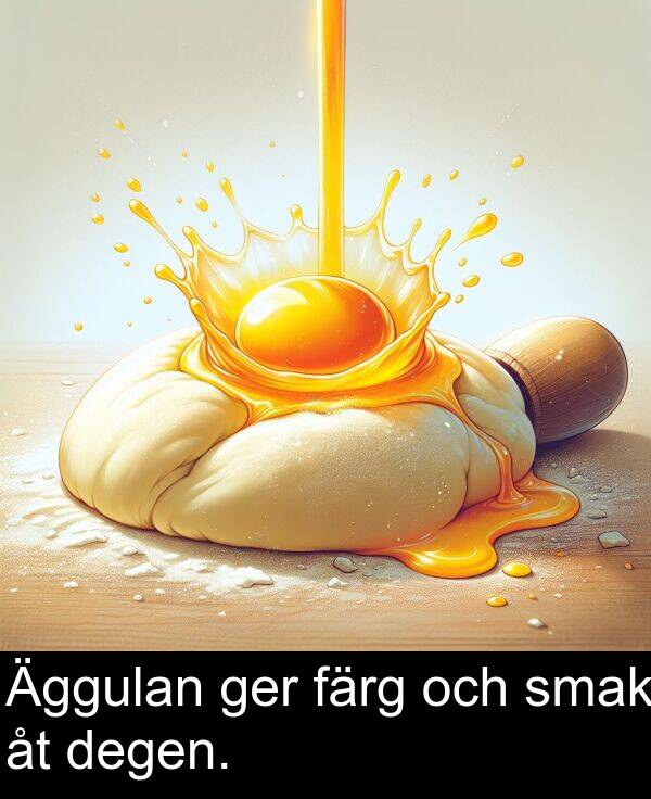 och: Äggulan ger färg och smak åt degen.