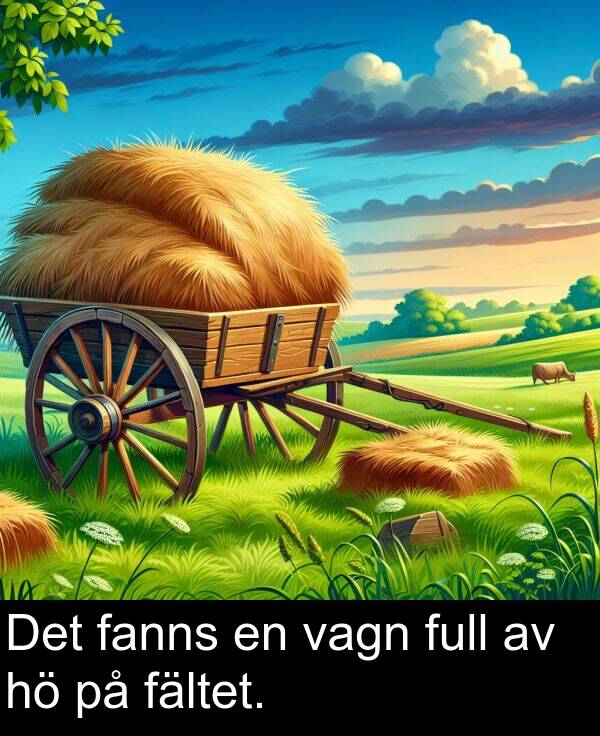 fanns: Det fanns en vagn full av hö på fältet.