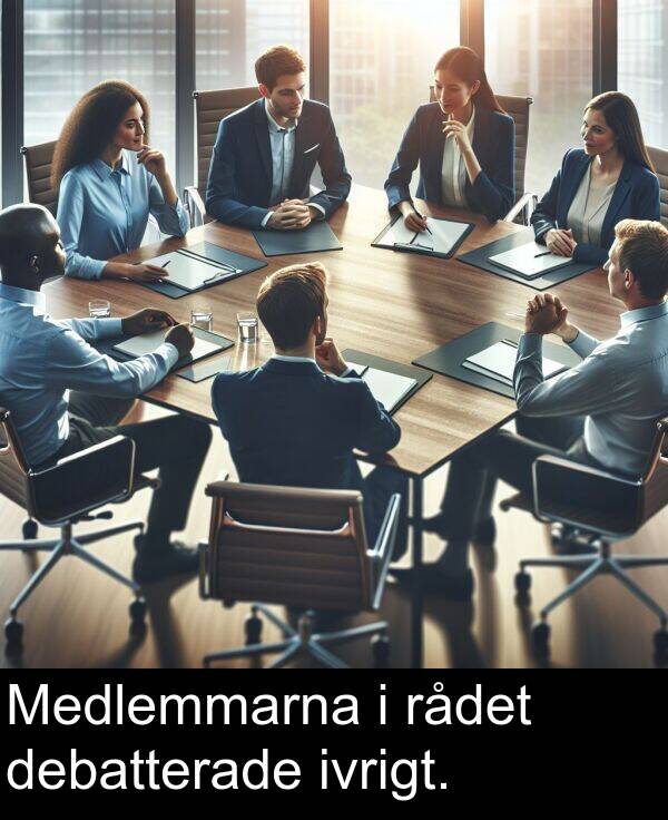 rådet: Medlemmarna i rådet debatterade ivrigt.