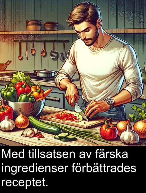 förbättrades: Med tillsatsen av färska ingredienser förbättrades receptet.