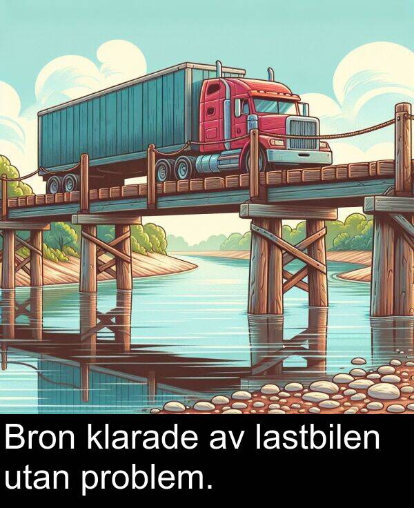 problem: Bron klarade av lastbilen utan problem.