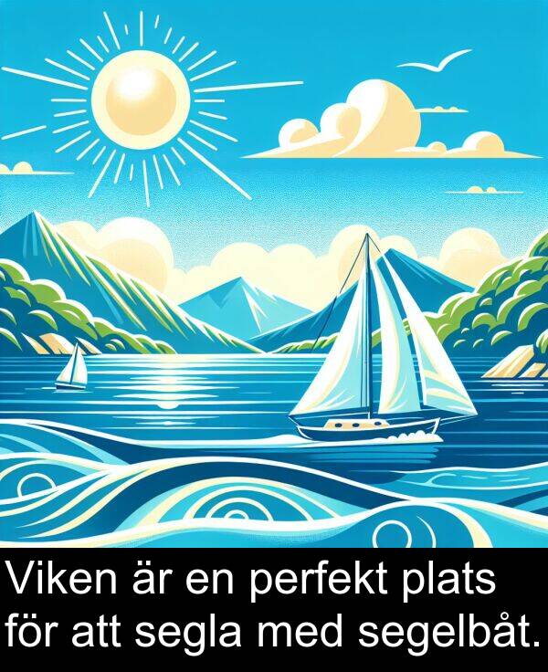 plats: Viken är en perfekt plats för att segla med segelbåt.