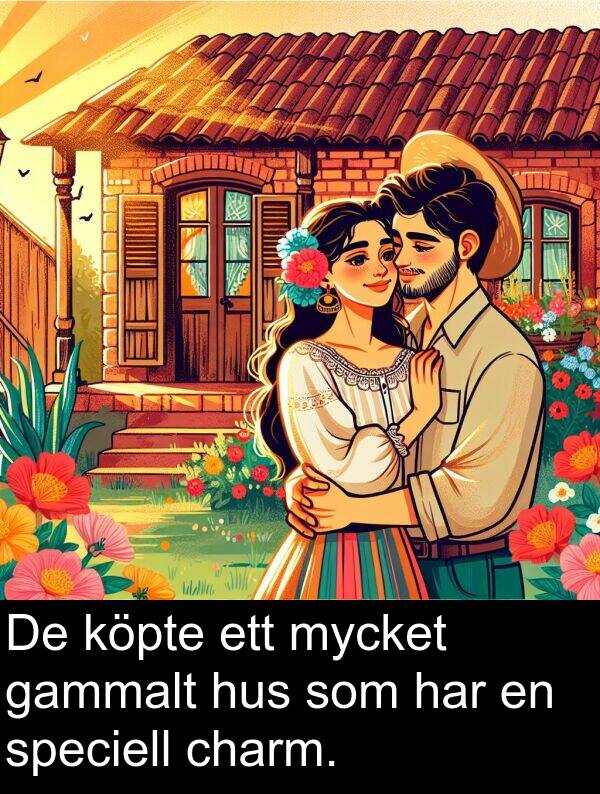 gammalt: De köpte ett mycket gammalt hus som har en speciell charm.