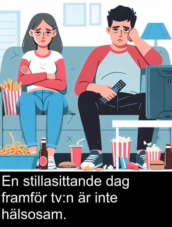 dag: En stillasittande dag framför tv:n är inte hälsosam.