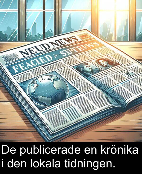 lokala: De publicerade en krönika i den lokala tidningen.